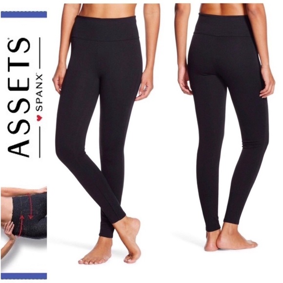 Assets by SPANX black tummy control leggings Black. Size 1X - Picture 1 of 7